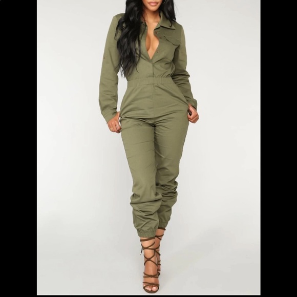 Fashion Nova Pants - Fashion Nova Aviator Babe Jumpsuit